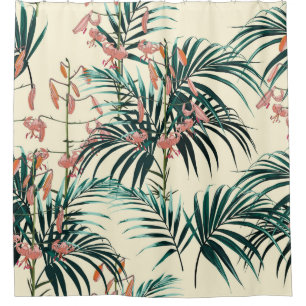 Tropical background with jungle plants. Seamless t