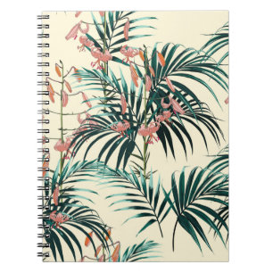 Tropical background with jungle plants. Seamless t Notebook