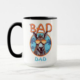 Tropical Badass Dad Pun Happy Donkey Exotic Vibes Mug
