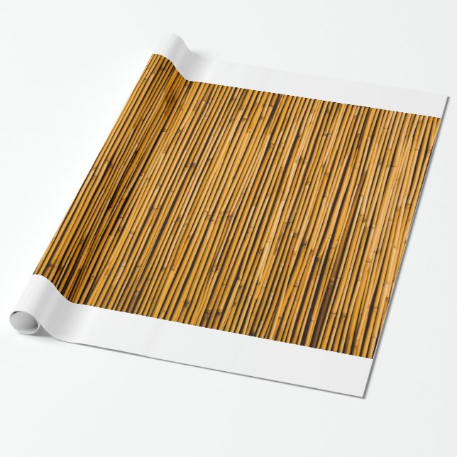 Tropical Bamboo Background Tropical Island Blank Wrapping Paper (Unrolled)
