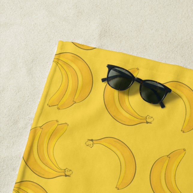 Tropical Banana Beach Towel (In Situ)