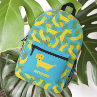 Tropical Banana Dogs Cute Patterned