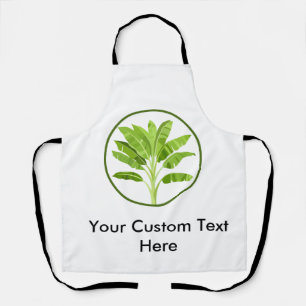 Tropical Banana Leaf Botanical Circle Apron