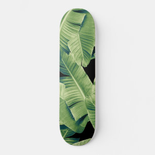 Tropical Banana Leaves Night Jungle #1 #tropical  Skateboard