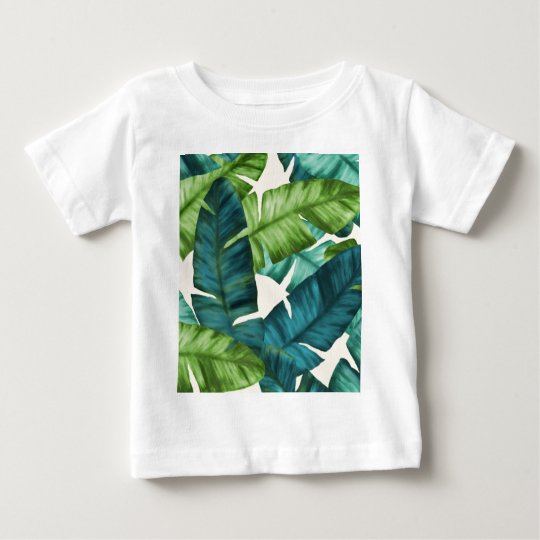 Tropical Banana Leaves Original Pattern Baby T-Shirt
