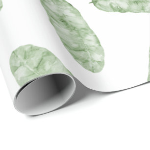 Tropical Banana Leaves Wrapping Paper