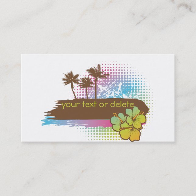 Tropical banner business card (Front)