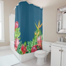 TROPICAL BATHROOM CURTAIN