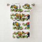 Tropical Bathroom Towel Set