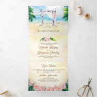 Tropical Beach Arbor Romantic Wedding