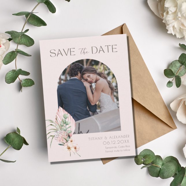 Tropical Beach Arch Photo Destination Wedding  Save The Date (Creator Uploaded)