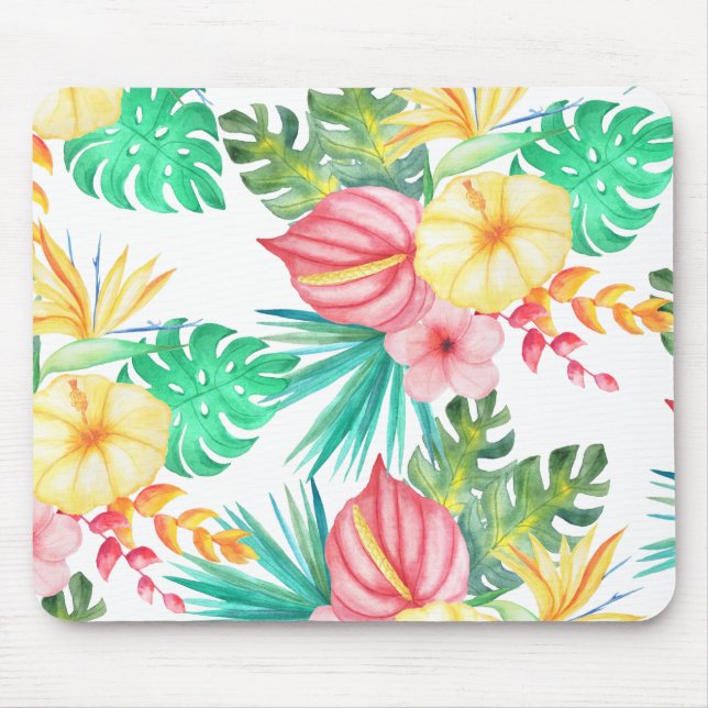 Tropical Beach Artwork Mouse Pad (Front)