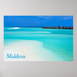Tropical beach at Maldives Poster