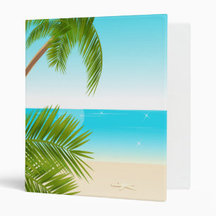 Tropical Beach Background Binder