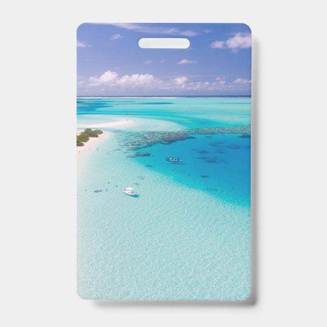 Tropical Beach Badge (Front)