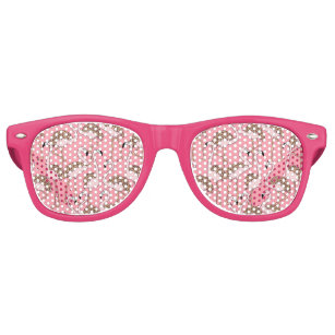 Tropical Beach Bird Pink Flamingo Retro Sunglasses