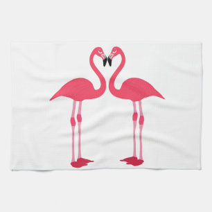 Tropical Beach Birds Destiny Flamingos Kitchen Towel