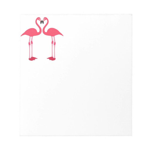 Tropical Beach Birds Destiny Flamingos Notepad (Front)