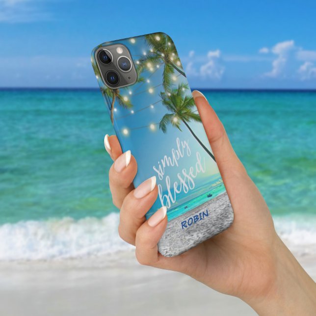 Tropical Beach Blessed Palm Trees String Lights (Creator Uploaded)