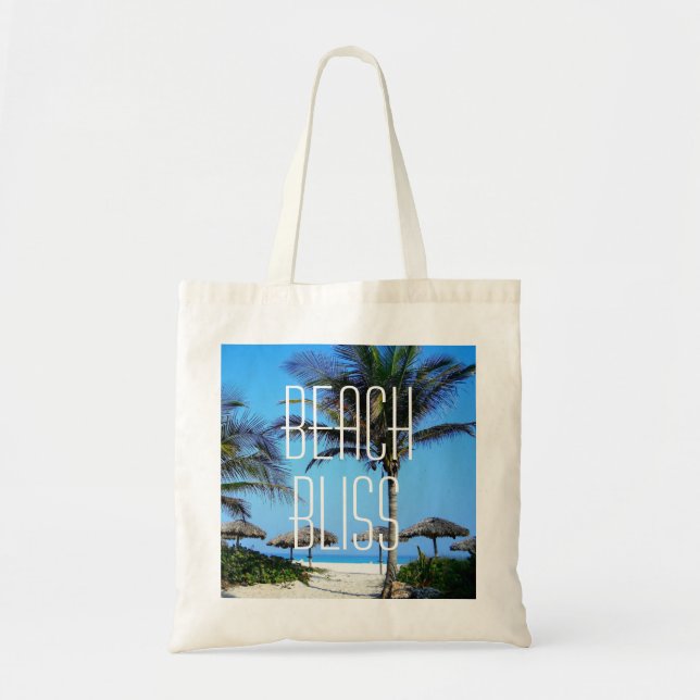 Tropical Beach Bliss Tote Bag (Front)