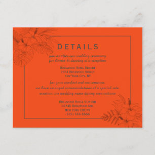 Tropical Beach Boho Summer Wedding Details Enclosure Card