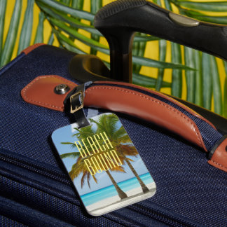 Tropical Beach Bound Luggage Tag