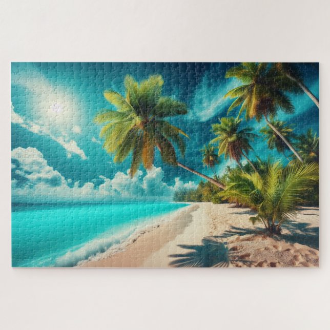 Tropical Beach - Breathtaking Scenic Landscape Jigsaw Puzzle (Horizontal)