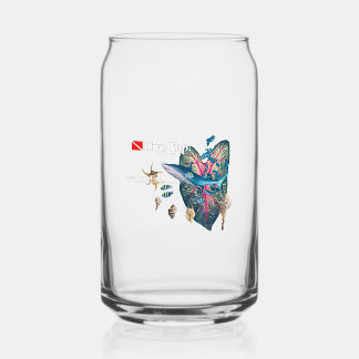 Tropical Beach Can Glass