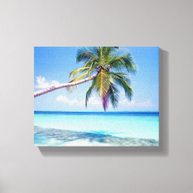 Tropical Beach Canvas (Front)