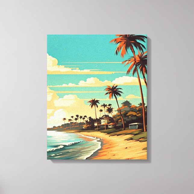 Tropical Beach Canvas Print (Front)