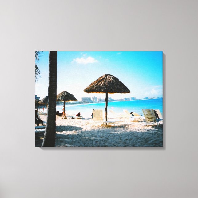 Tropical Beach Canvas Print (Front)