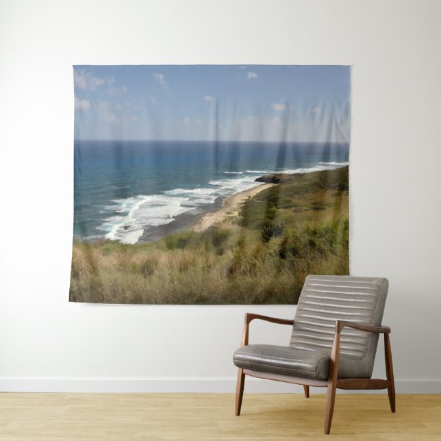 Tropical Beach Caribbean Blue Sea  Tapestry (In Situ (Horizontal))