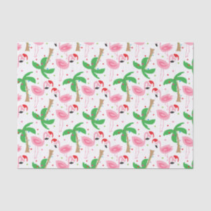 Tropical Beach Christmas Flamingos Birds Tissue Paper