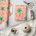 Tropical Beach Christmas in July Wrapping Paper<br><div class="desc">A fun and beachy tropical Christmas in July pattern.</div>