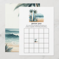 Tropical Beach Club Birthday Bingo Game