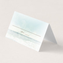 Tropical Beach Coastal Folded Card