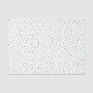 Tropical Beach Coastal Turquoise and Brown Dots Tissue Paper