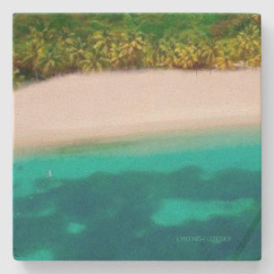 Tropical beach Coaster