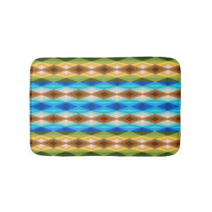Tropical Beach Coloured Kaleidoscope Abstract Art  Bath Mat