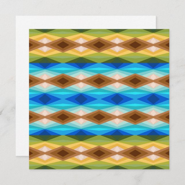 Tropical Beach Coloured Kaleidoscope Abstract Art  Card (Front/Back)