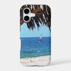 Tropical Beach Colourful Sailboat