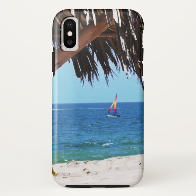 Tropical Beach Colourful Sailboat Case-Mate iPhone Case (Back)