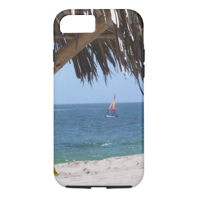 Tropical Beach Colourful Sailboat Case-Mate iPhone Case (Back)