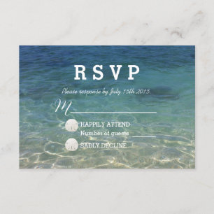 Tropical Beach Destination Summer Wedding RSVP Card
