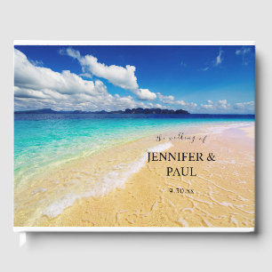 Tropical Beach Destination Wedding Guest Book