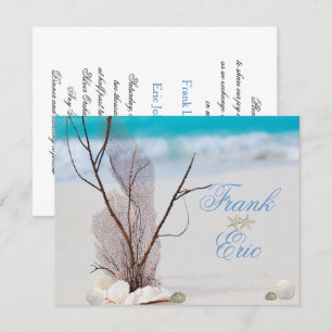 Tropical, Beach, Destination Wedding Invitation