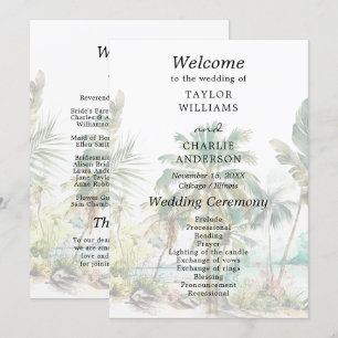 Tropical Beach Destination Wedding Program