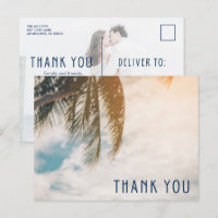 Tropical Beach Destination Wedding Thank You