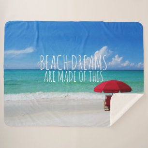 Tropical Beach Dreams Are Made Of This Umbrella Sherpa Blanket