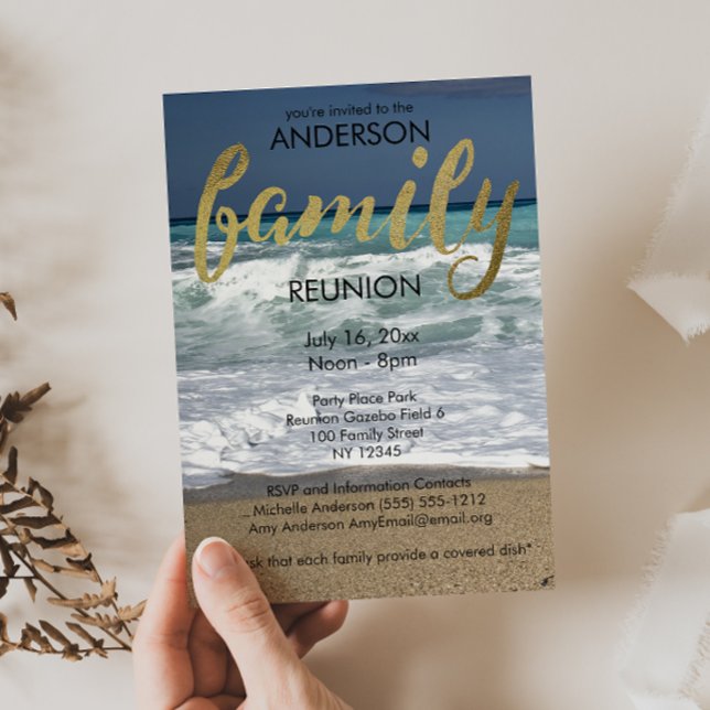 Tropical Beach Family Reunion Invitation (Creator Uploaded)